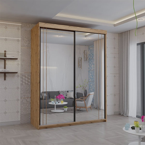 Serbia White Sliding Wardrobe 150cm/200cm