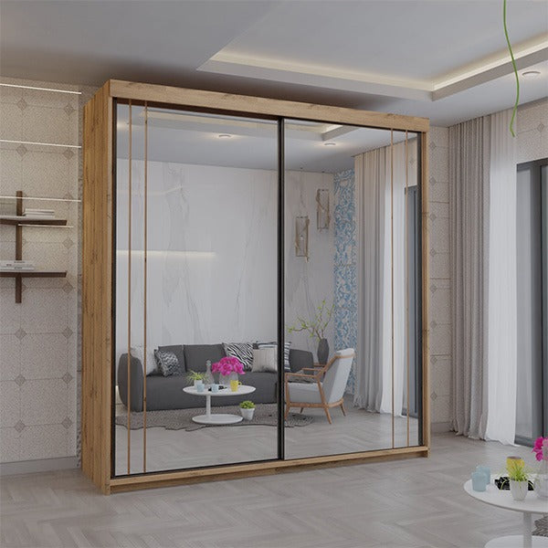 Serbia White Sliding Wardrobe 150cm/200cm