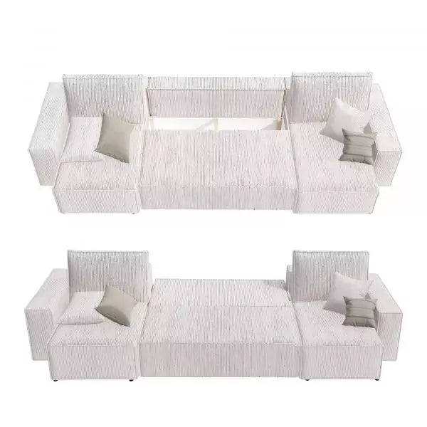 Fabric Brown 3 Seater Sofa Bed