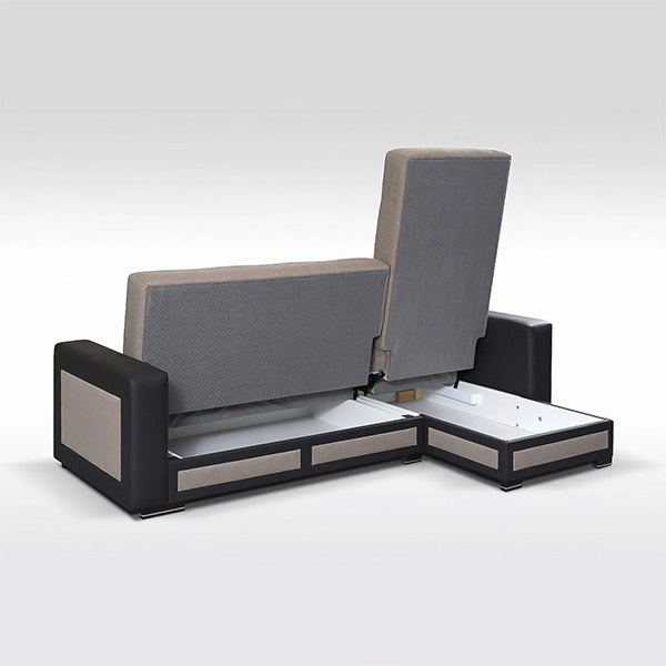 TINA CORNER SOFA BED GREY