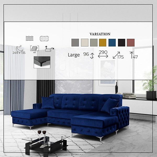 VERSO LARGE SOFA BED BLUE