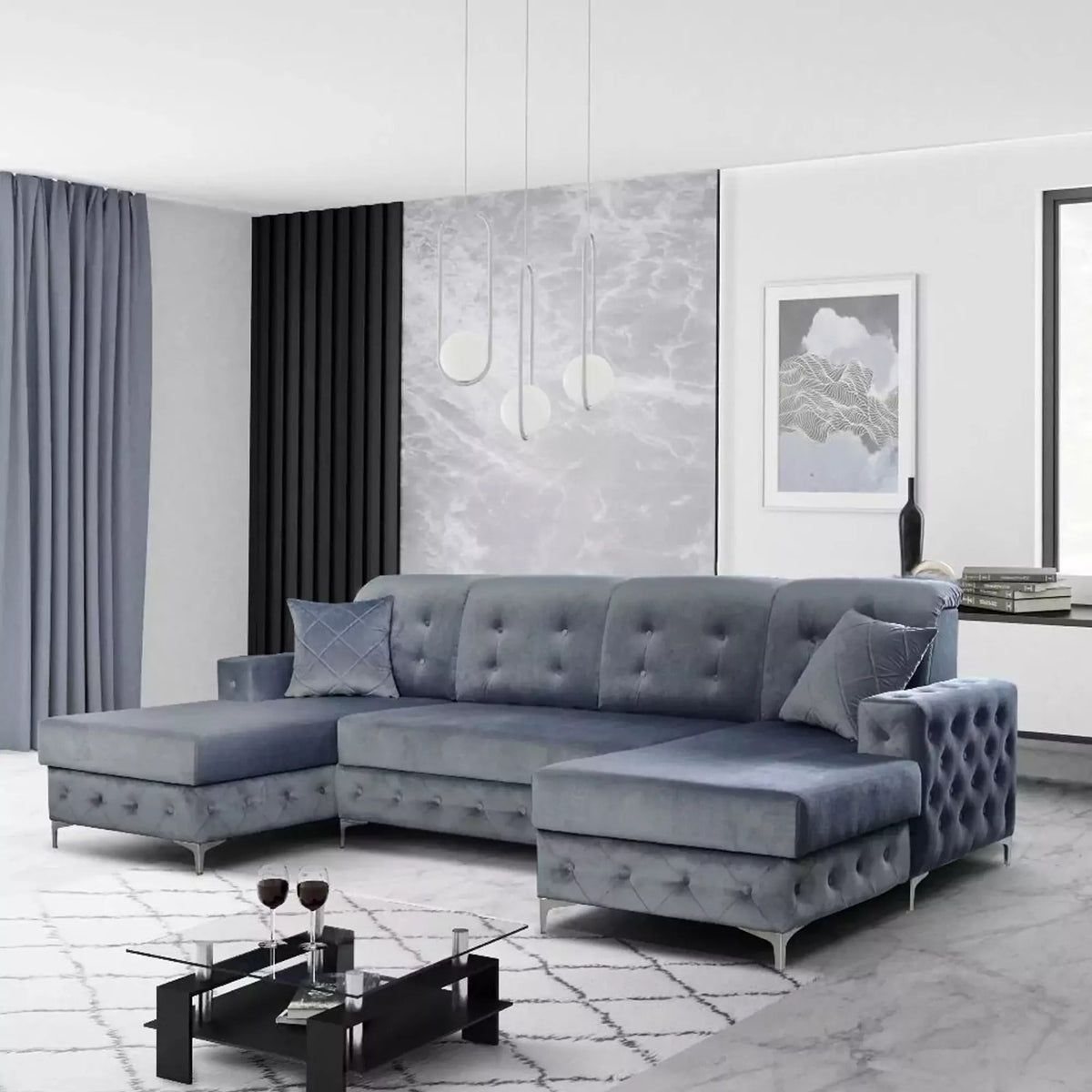 VERSO LARGE LIGHT GREY SOFA BED