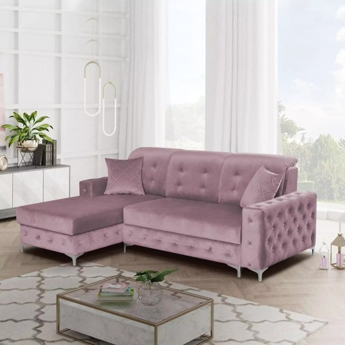 VERSO SMALL PINK SOFA BED