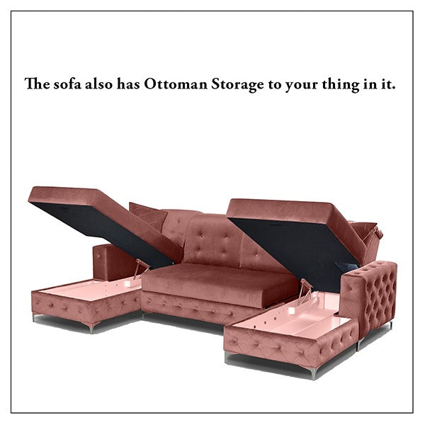 VERSO PINK LARGE SOFA BED