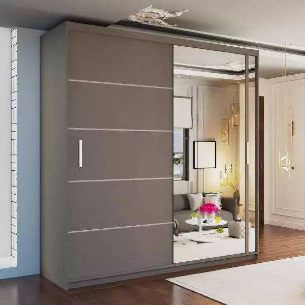 VISION BLACK WARDROBE 120cm/150cm/180cm/203cm