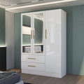 Lugano 3 Door High Gloss Wardrobe