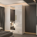 Lugano 2 Door 90cm High Glass Wardrobe