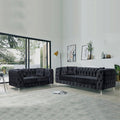 Chicago Black 3+2 Chesterfield Sofa Set