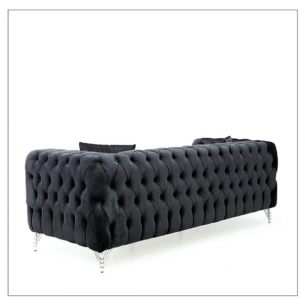 Chicago Black 3+2 Chesterfield Sofa Set