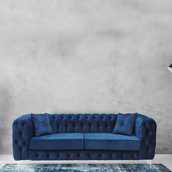 Chicago Blue 3+2 Chesterfield Sofa Set
