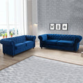 HERO CHESTERFIELD BLUE 3+2 SEATER SOFA