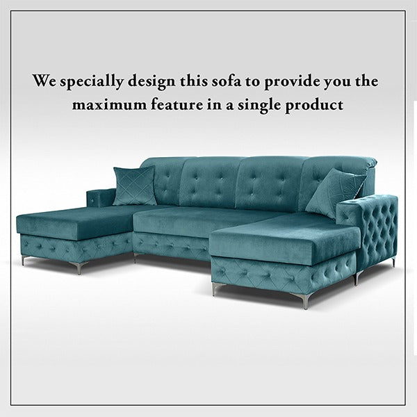 VERSO SKY BLUE SOFA BED