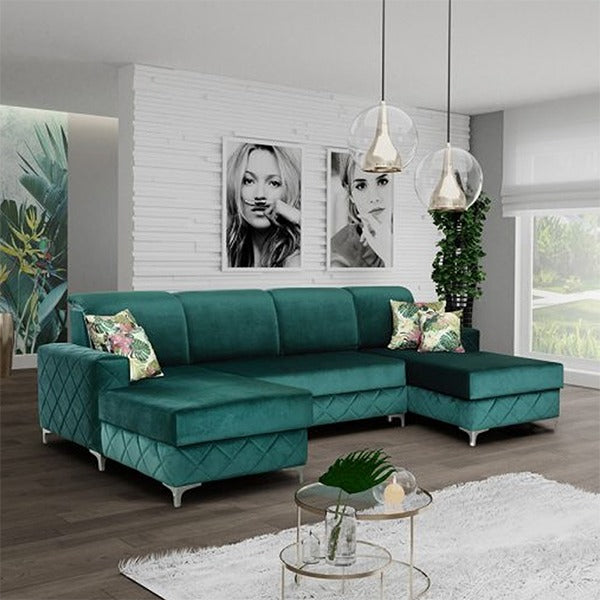 BORYS GREEN SOFA BED LARGE