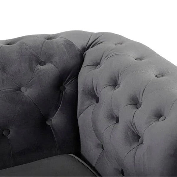 HERO CHESTERFIELD GREY 3+2 SOFA
