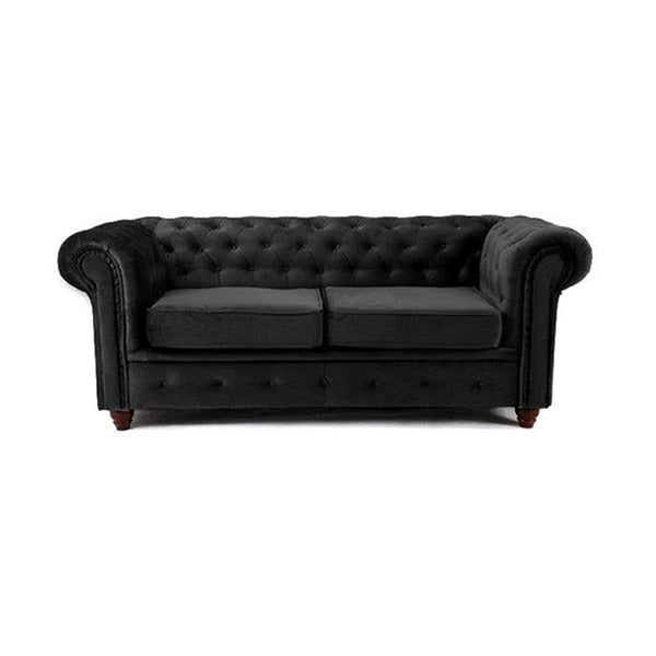 HERO CHESTERFIELD BLACK 3+2 SEATER SOFA