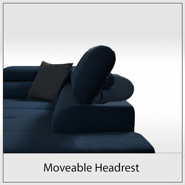 LIDO Blue Corner Sofa Bed