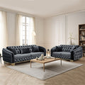 Lux Grey Chesterfield Sofa Set