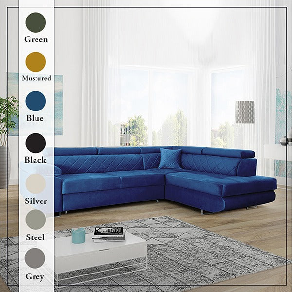 LAGUNA BLUE CORNER SOFA BED