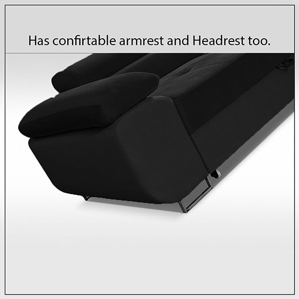 LIDO BLACK CORNER SOFA BED