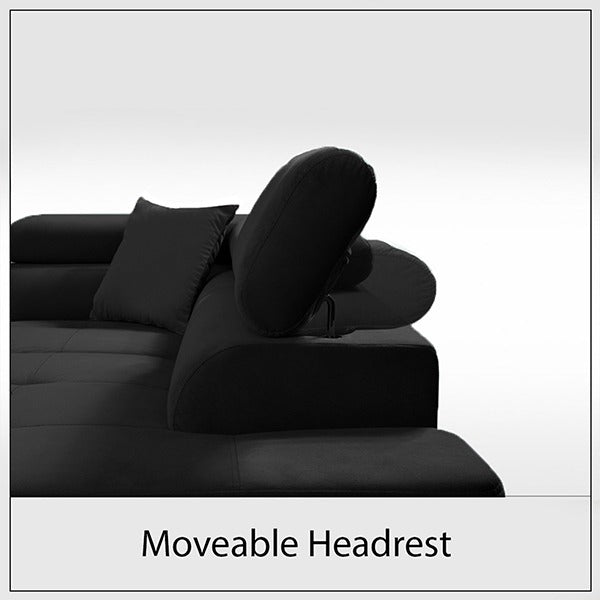 LIDO BLACK CORNER SOFA BED