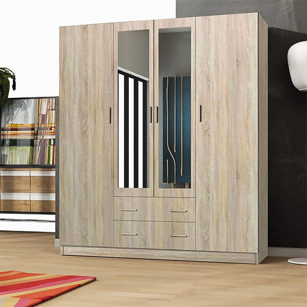 LONDON 4 DOOR WHITE WARDROBE