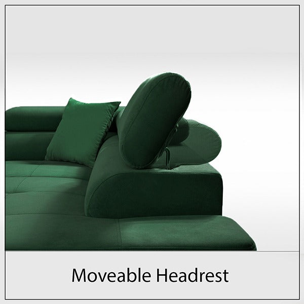 LIDO Green Corner Sofa Bed