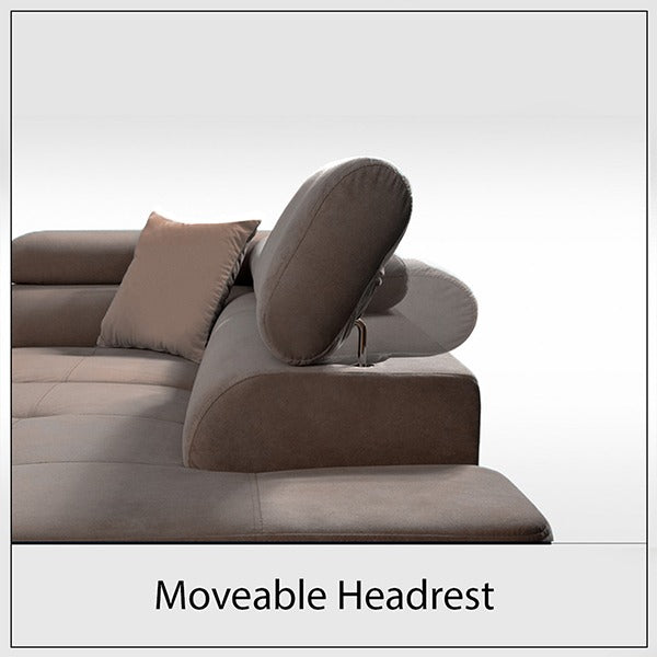 LIDO Brown Corner Sofa Bed