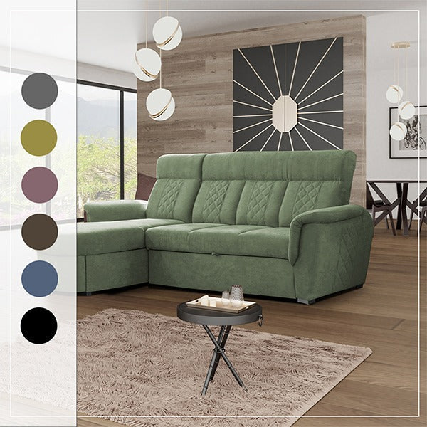 SELLY GREEN SMALL SOFA BED