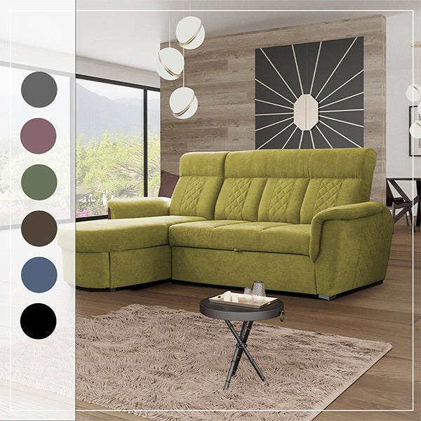 SELLY MUSTARD SMALL SOFA BED