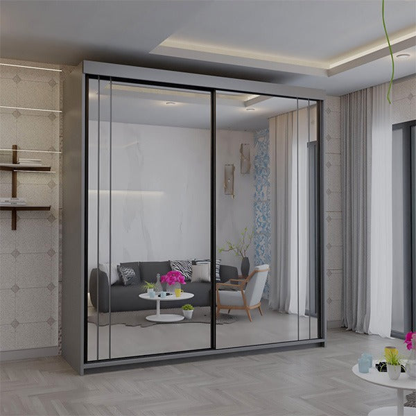Serbia White Sliding Wardrobe 150cm/200cm