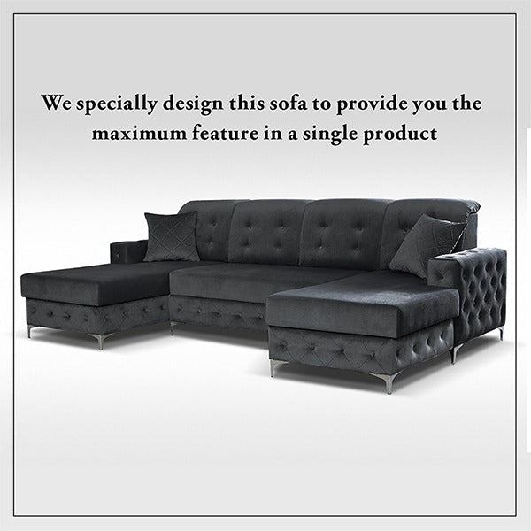 VERSO LARGE BLACK SOFA BED