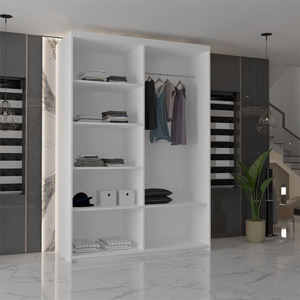 CHICAGO WHITE WARDROBE 90/100/120/150/180/203cm
